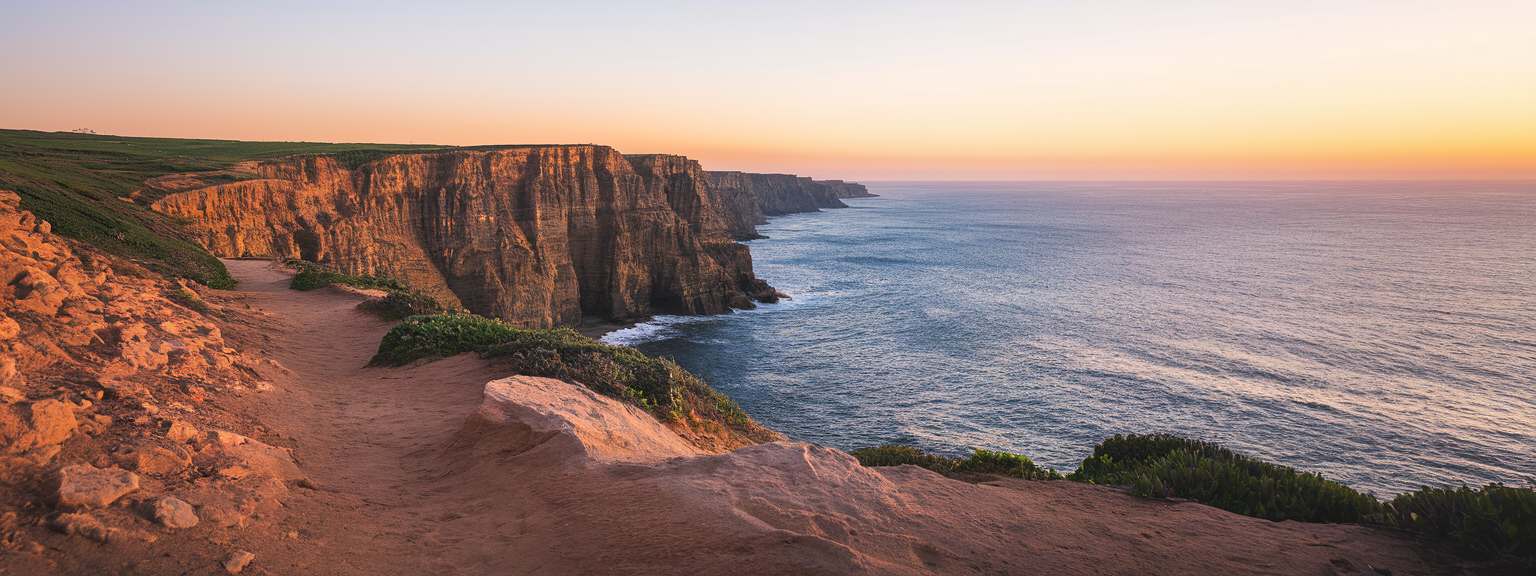 A beautiful sunset view over the ocean from a coastal hike showcasing the Chase Magic in San Diego.