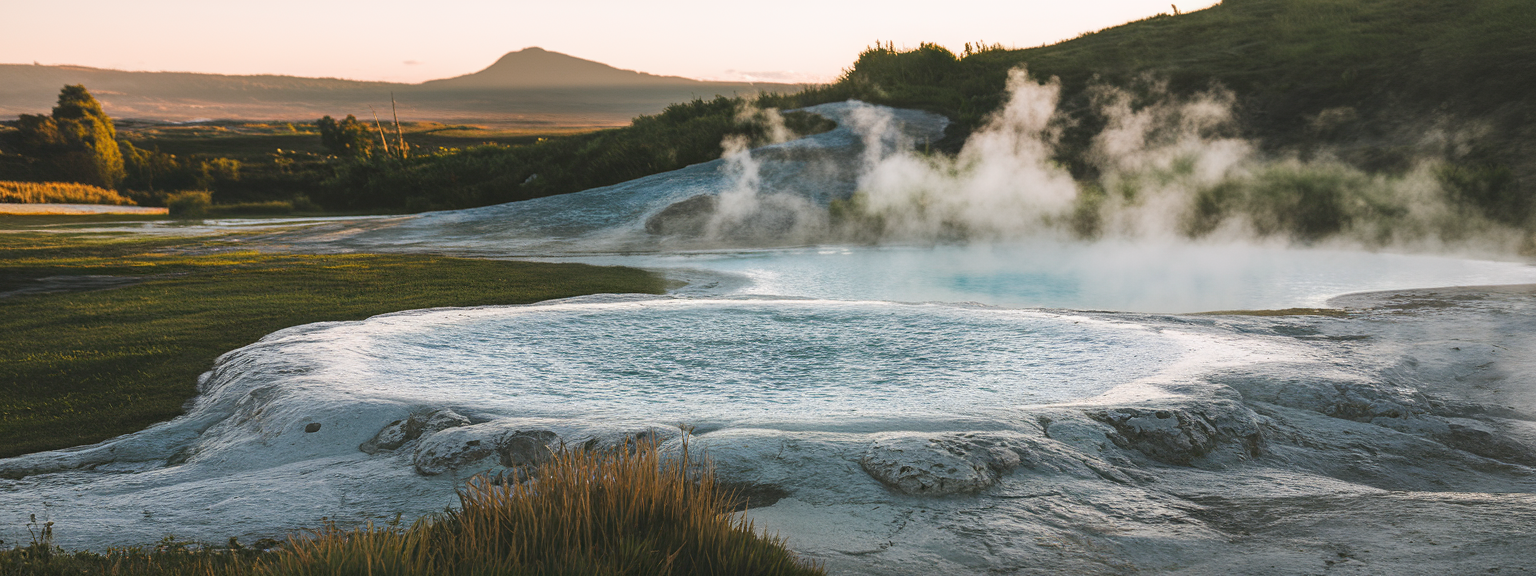 A vibrant landscape showcasing Rotorua’s bubbling geothermal wonderland.